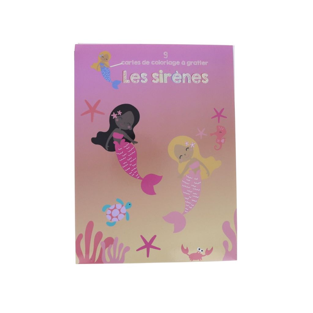 Cartes de Coloriage à Gratter Sirènes - Petit Toi