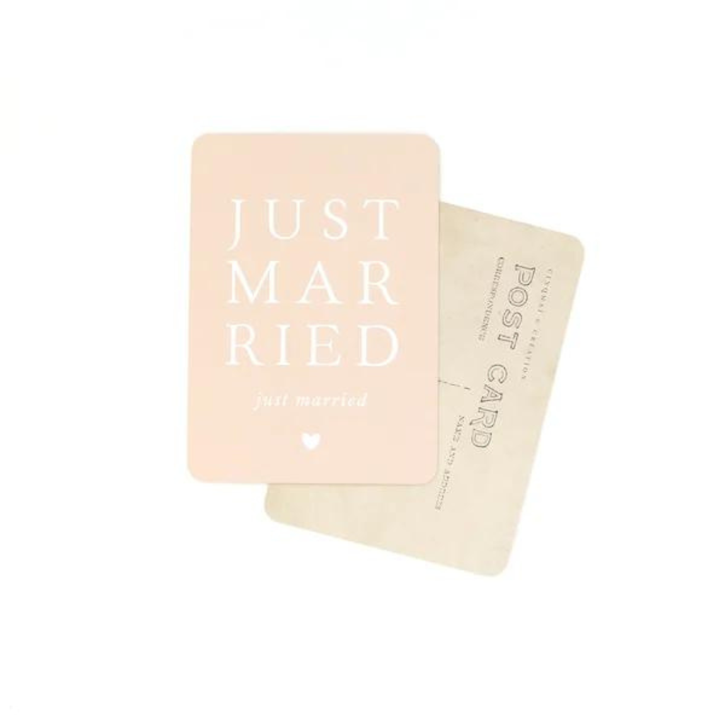 Carte Just Married Rose - Cinqmai