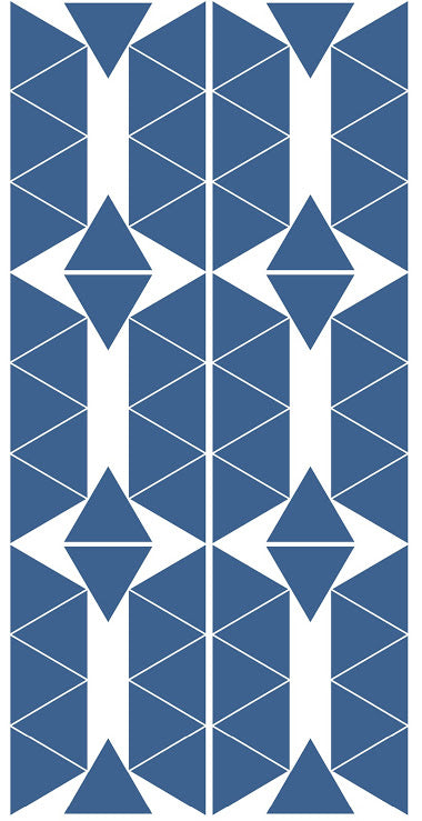 Stickers Muraux Triangles Bleu Gris