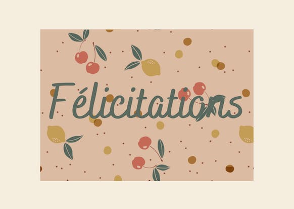 Carte Juicy Félicitations - Baubels