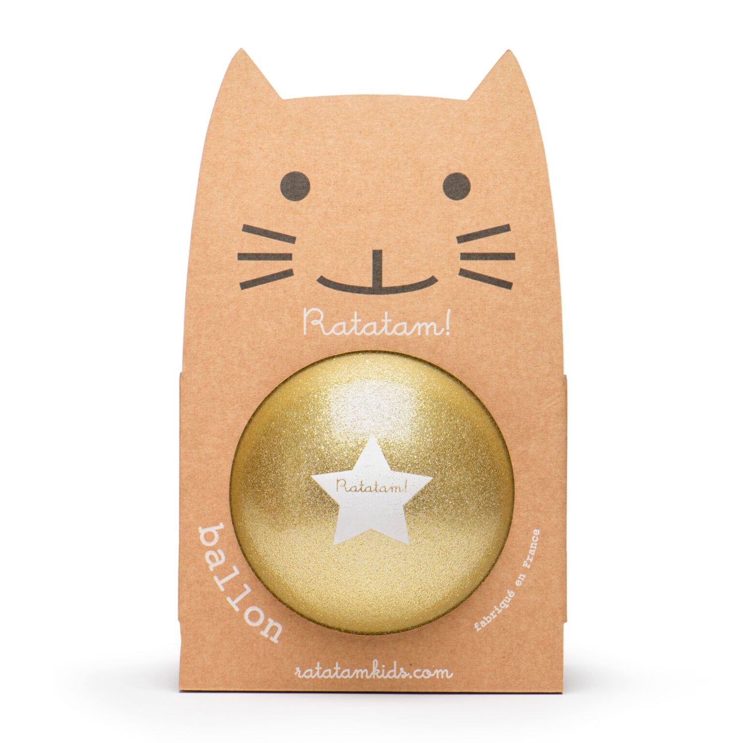 Ballon Doré Pailleté 15 cm - Ratatam