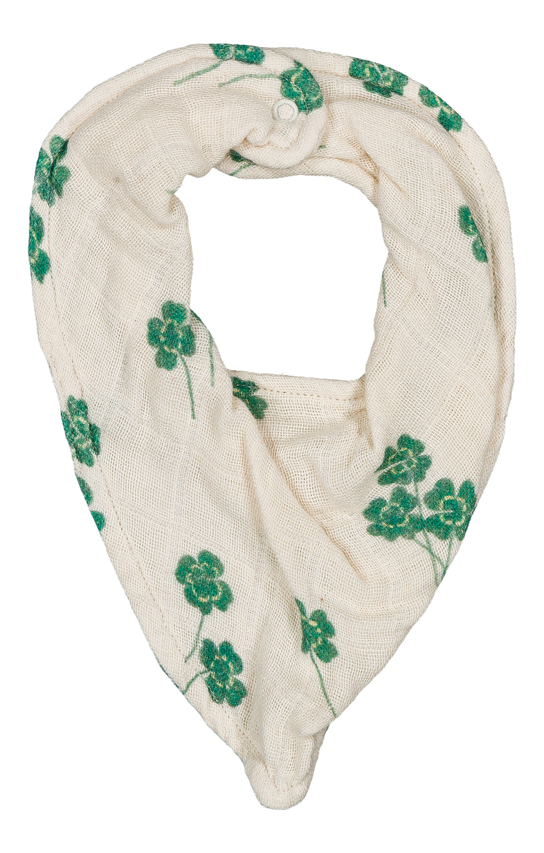 Bavoir Bandana Écru Clovers - Studio Bohème