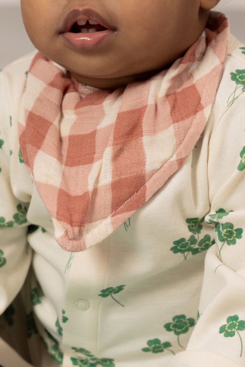 Bavoir Bandana Pink Gingham - Studio Bohème