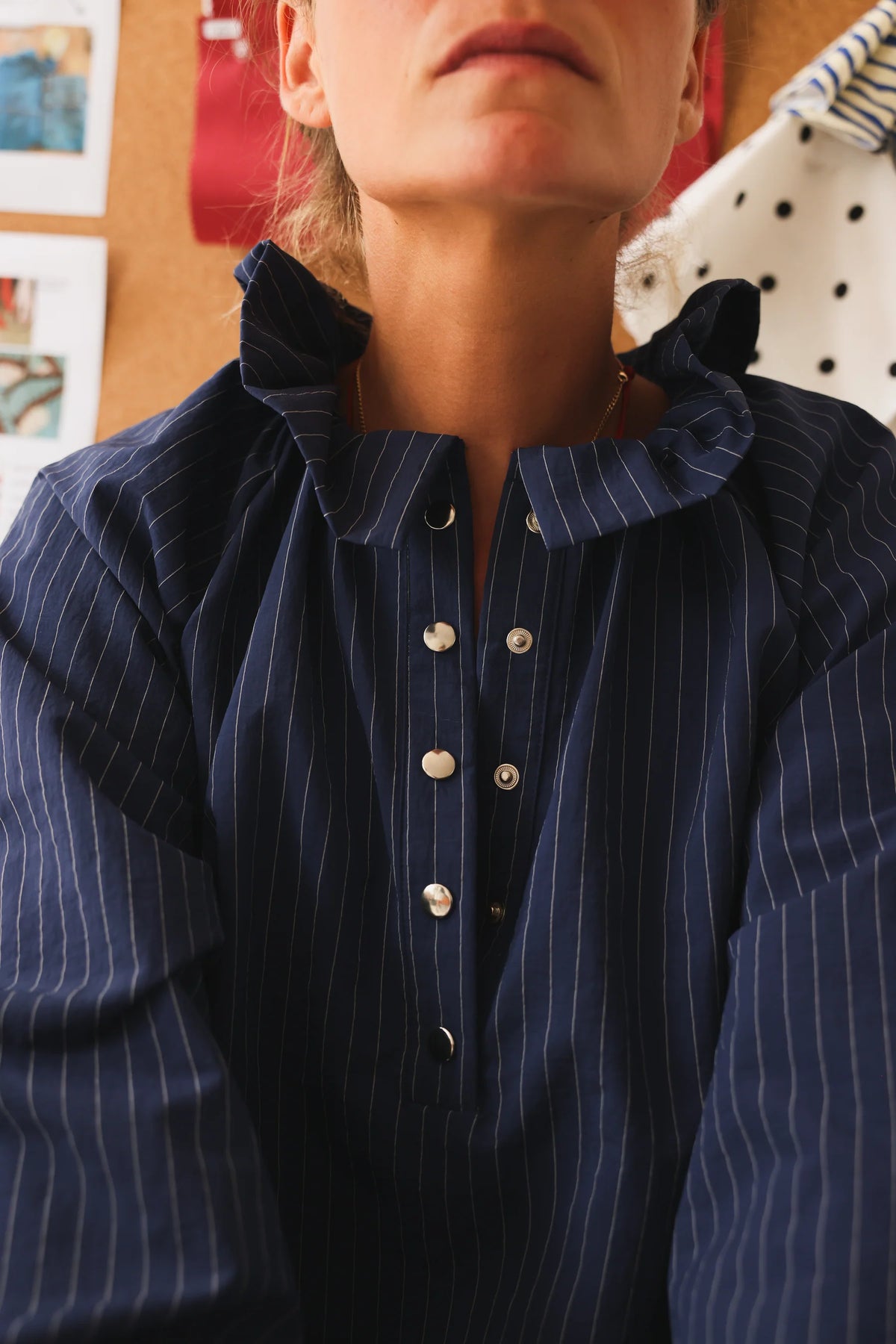 Blouse Isaure Rayures Marine - Hortense