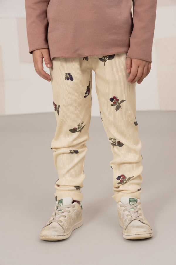 Legging Rom Pom Écru Blackberries - Studio Bohème