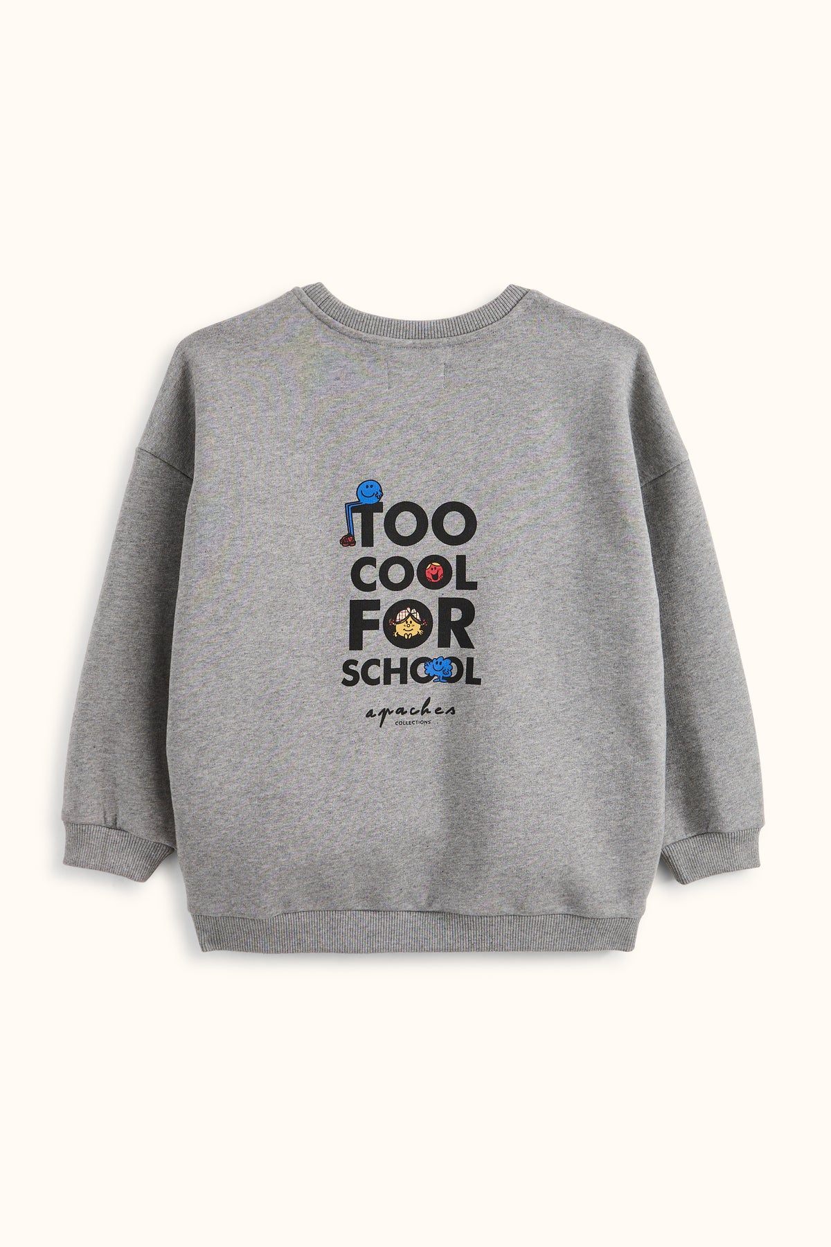 Sweat Sahari School Gris Chiné Monsieur Madame - Apaches Collections