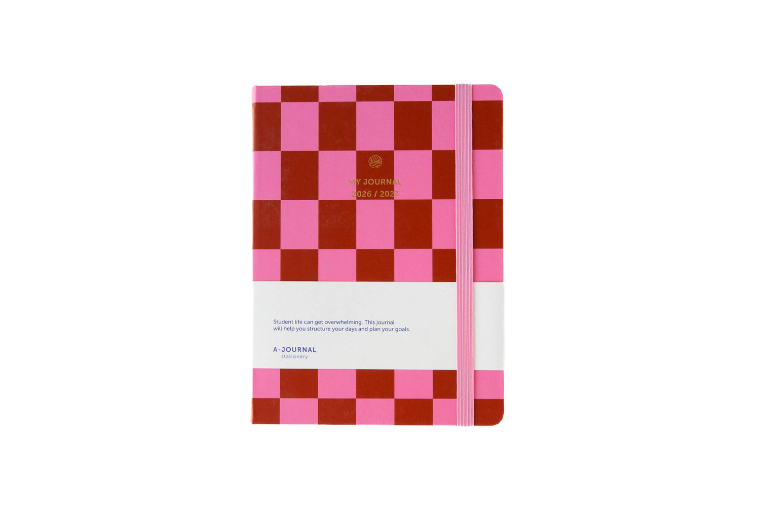 Agenda Scolaire 26-27 Carreaux Rose - A-Journal