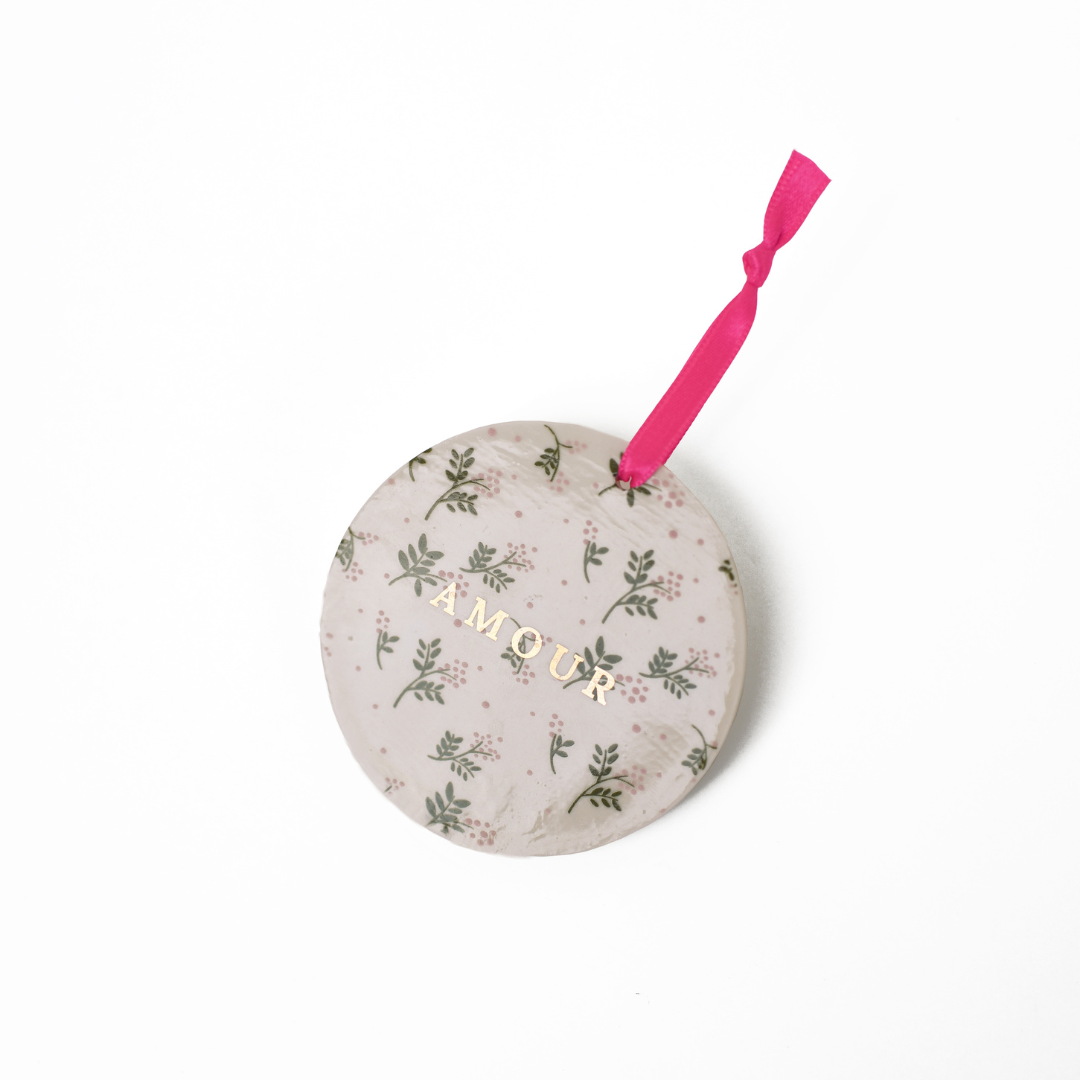 Amulette Murale Pink Berry "Amour" - Baubels