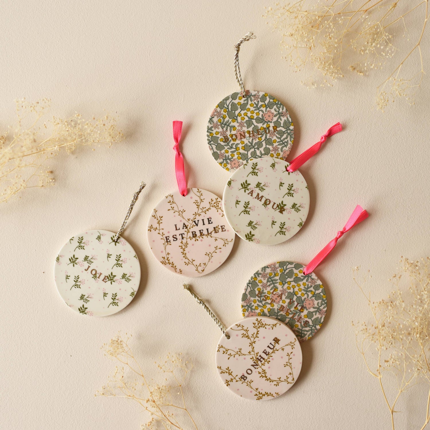 Amulette Murale Pink Berry "Amour" - Baubels