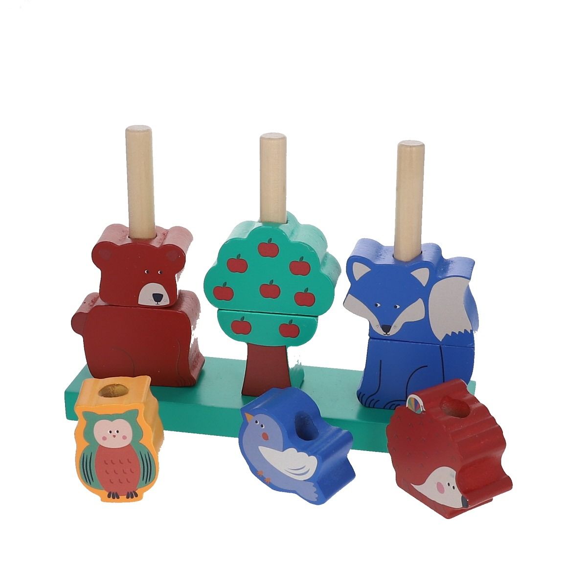 Animaux en Bois à Empiler - Mercredi