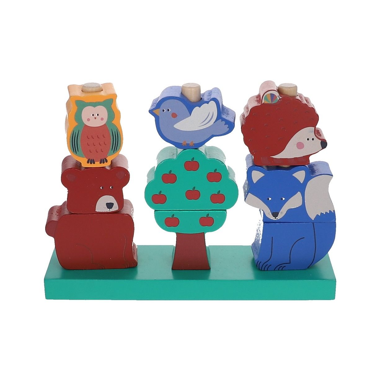 Animaux en Bois à Empiler - Mercredi