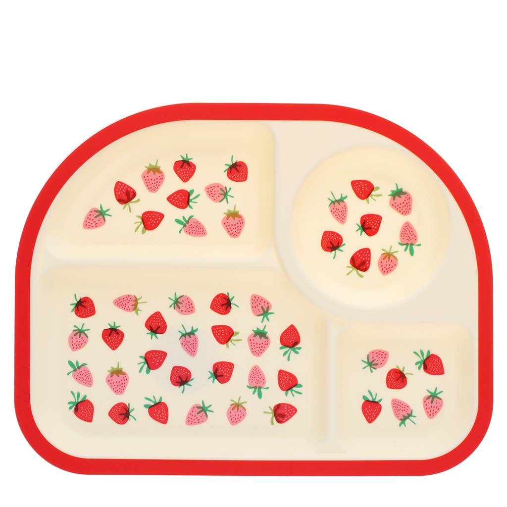Assiette à Compartiments Fraise - Rex