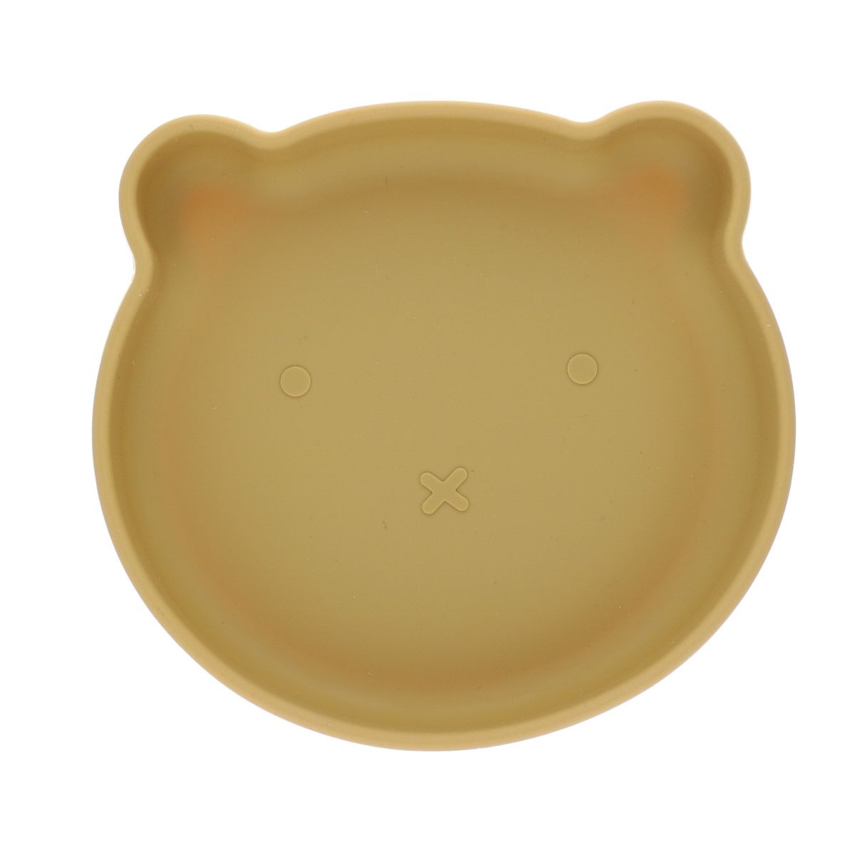 Assiette Ours Silicone Moutarde - Petit Toi