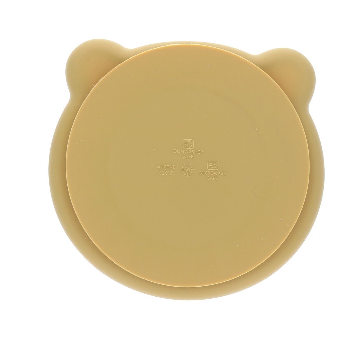 Assiette Ours Silicone Moutarde - Petit Toi