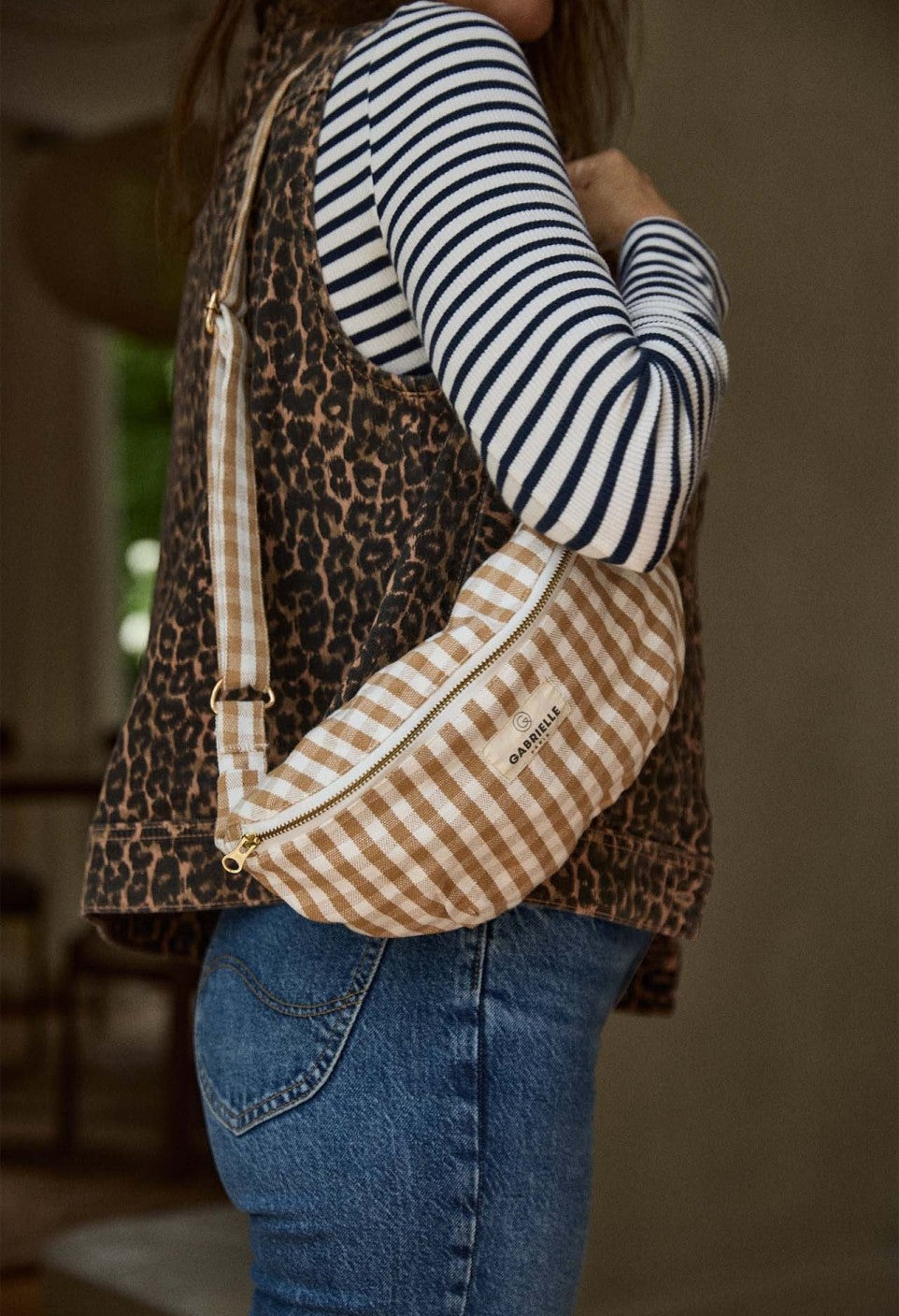 Banane Vichy Camel - Gabrielle Paris