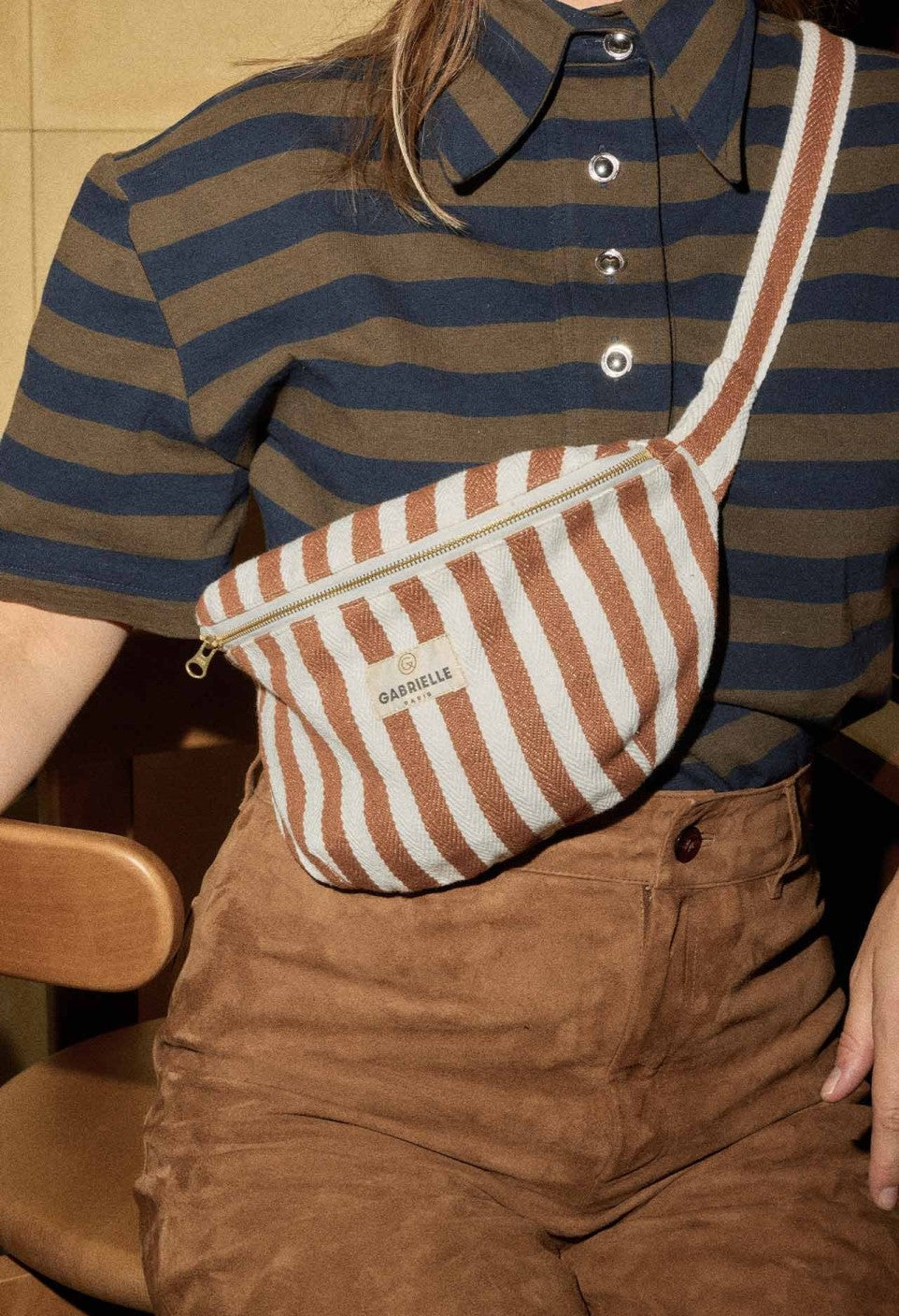 Banane Rayures Moka - Gabrielle Paris