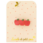 Photo de barrette cheveux 3 pommes luciole et petit pois 1 par Les Biscottes