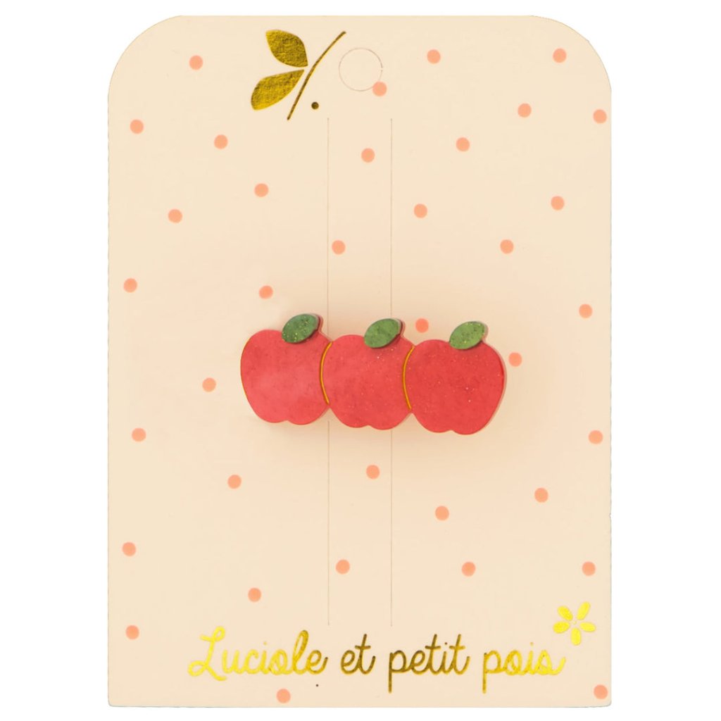 Barrette 3 Pommes - Luciole et Petit Pois