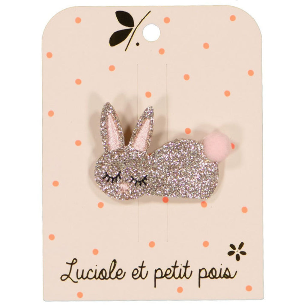 Barrette Lapin Glitter - Luciole et Petit Pois