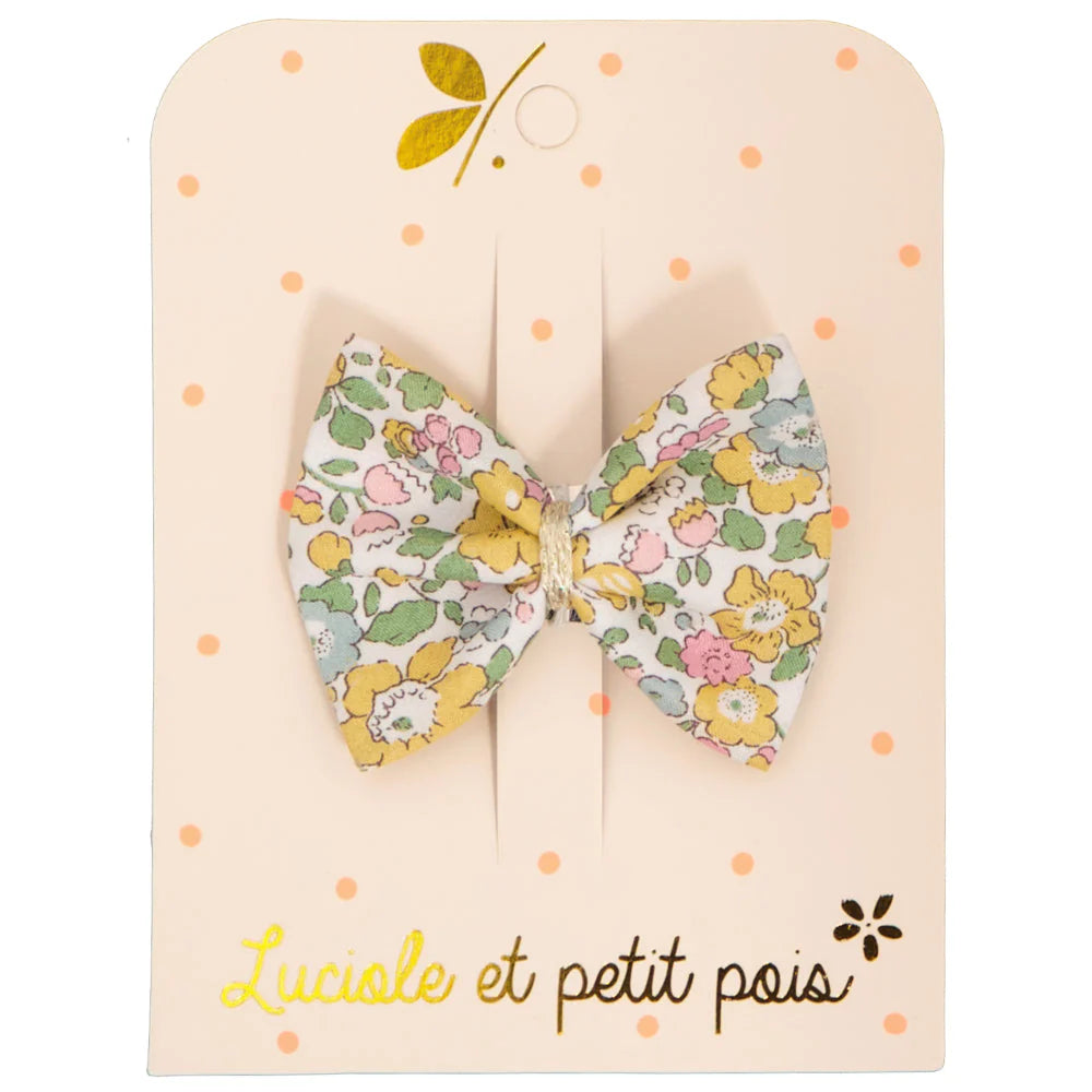 Barrette Nœud Liberty Betsy Ann Lemon - Luciole et Petit Pois