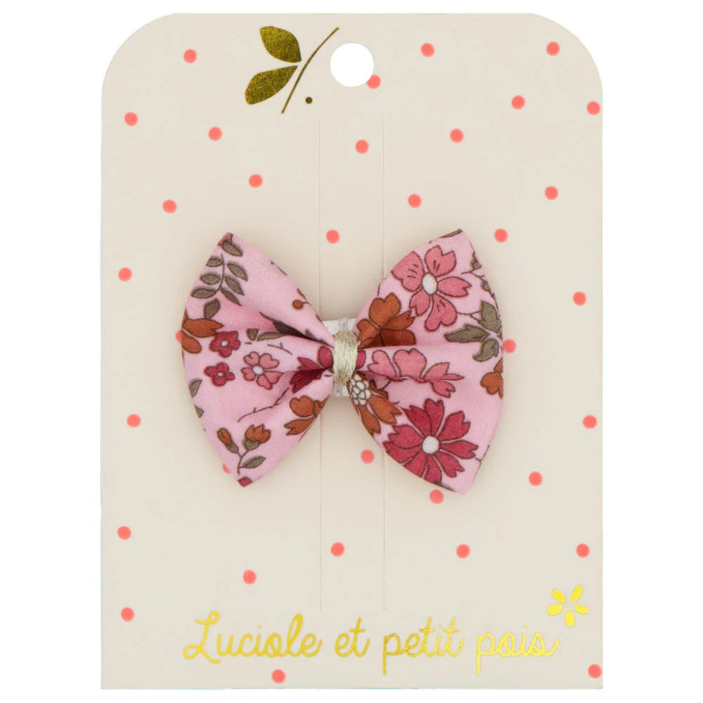 Photo de barrettes cheveux ruban rose buvard luciole et petit pois 1 par Les Biscottes