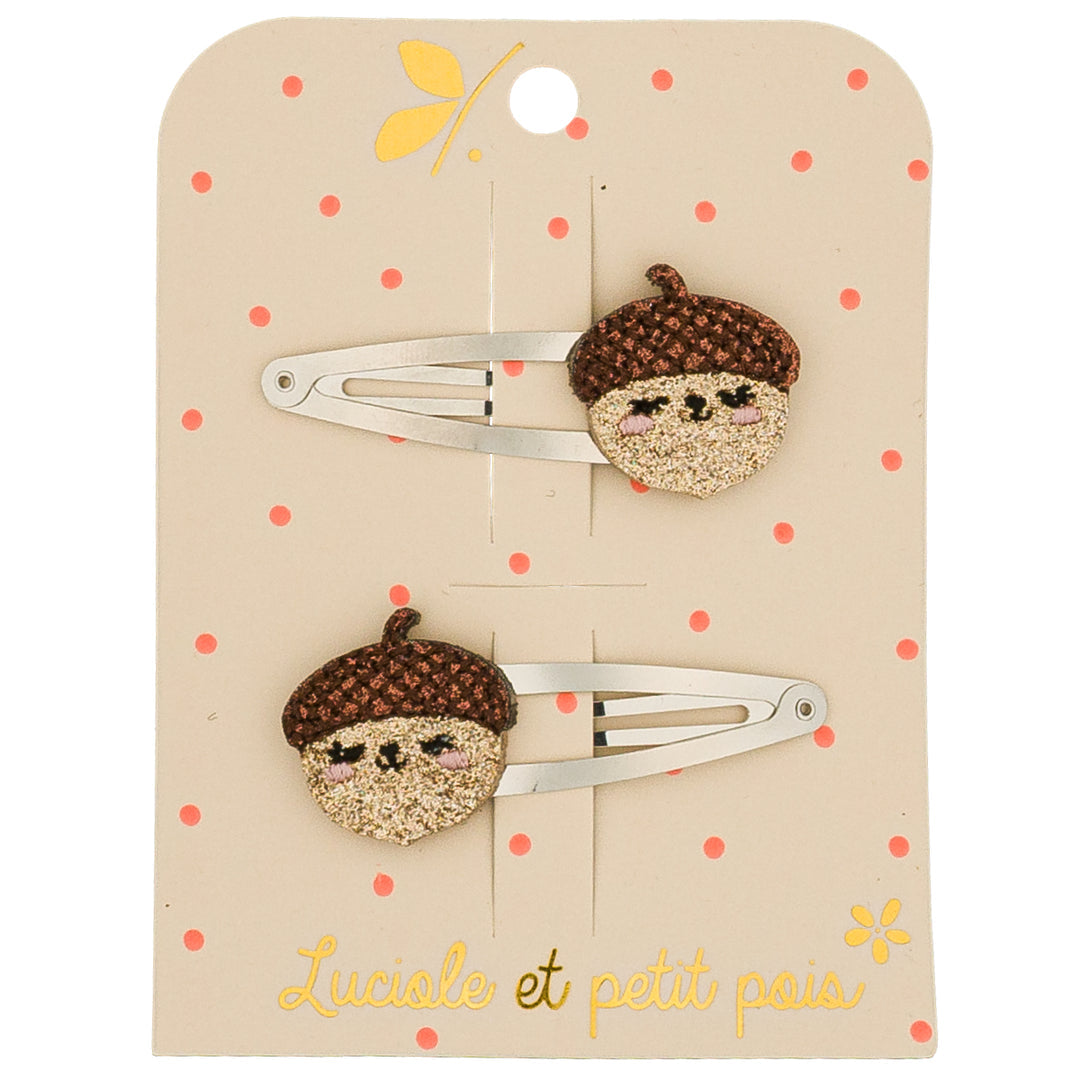 Duo Barrettes Fernand le Gland - Luciole et Petit Pois