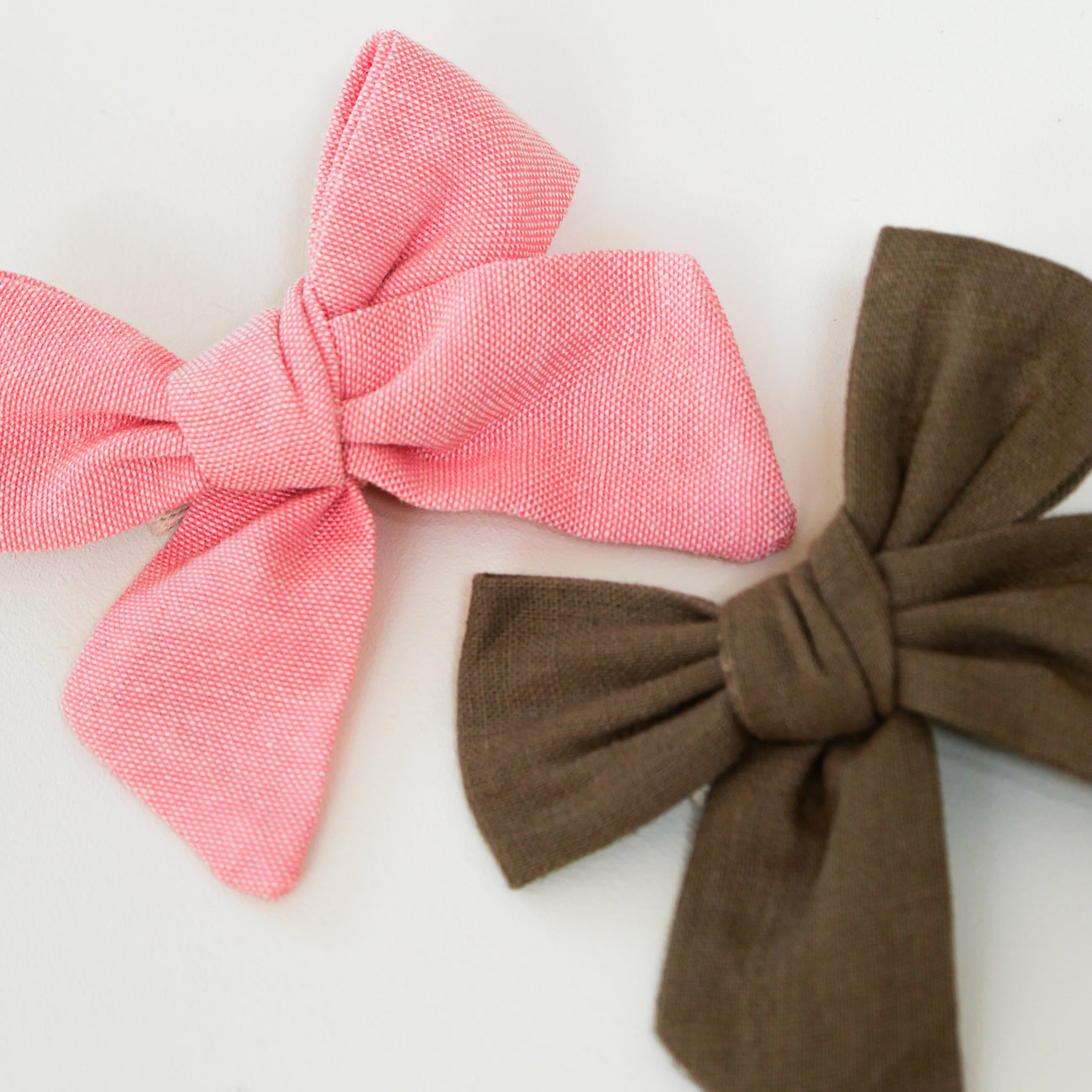 Duo de Barrettes Rose et Chocolat - Gentil Coquelicot