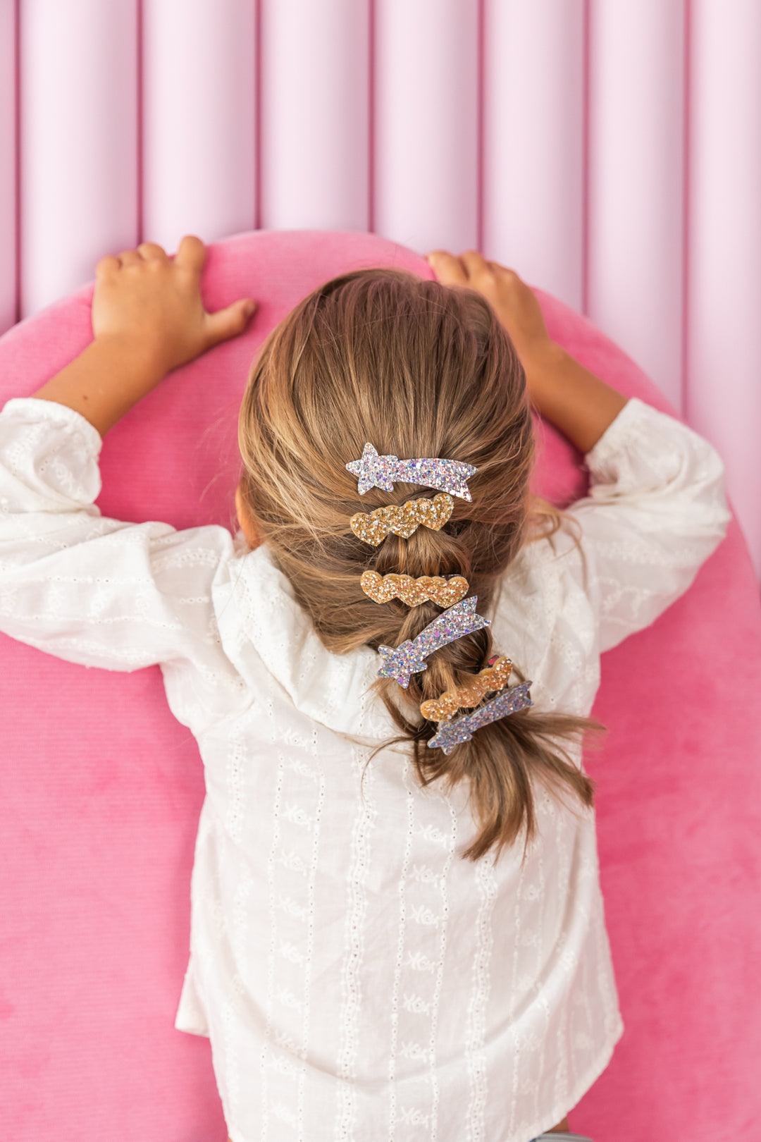 Barrette 3 Cœurs Doré - Luciole et Petit Pois