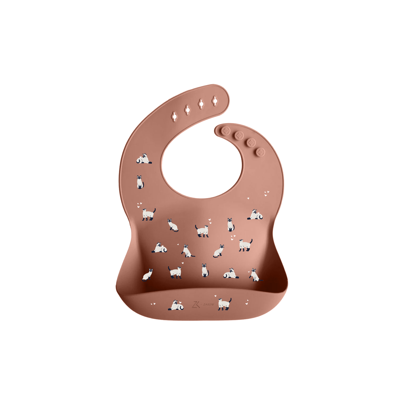 Bavoir Minouche Rose - Zakuw