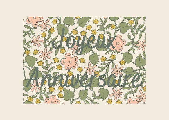 Carte Lily Joyeux Anniversaire - Baubels
