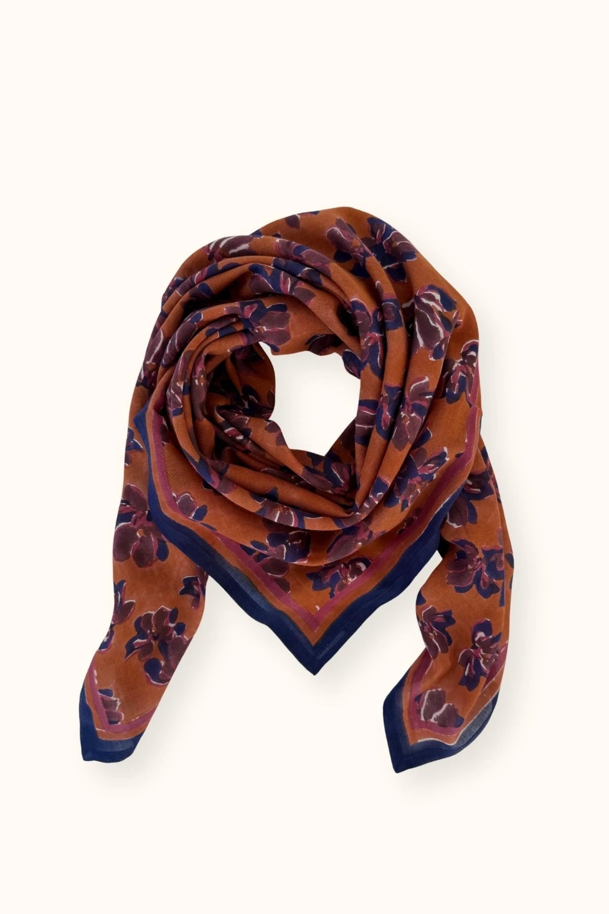 Foulard Dupatta Violeta Rust - Apaches Collections