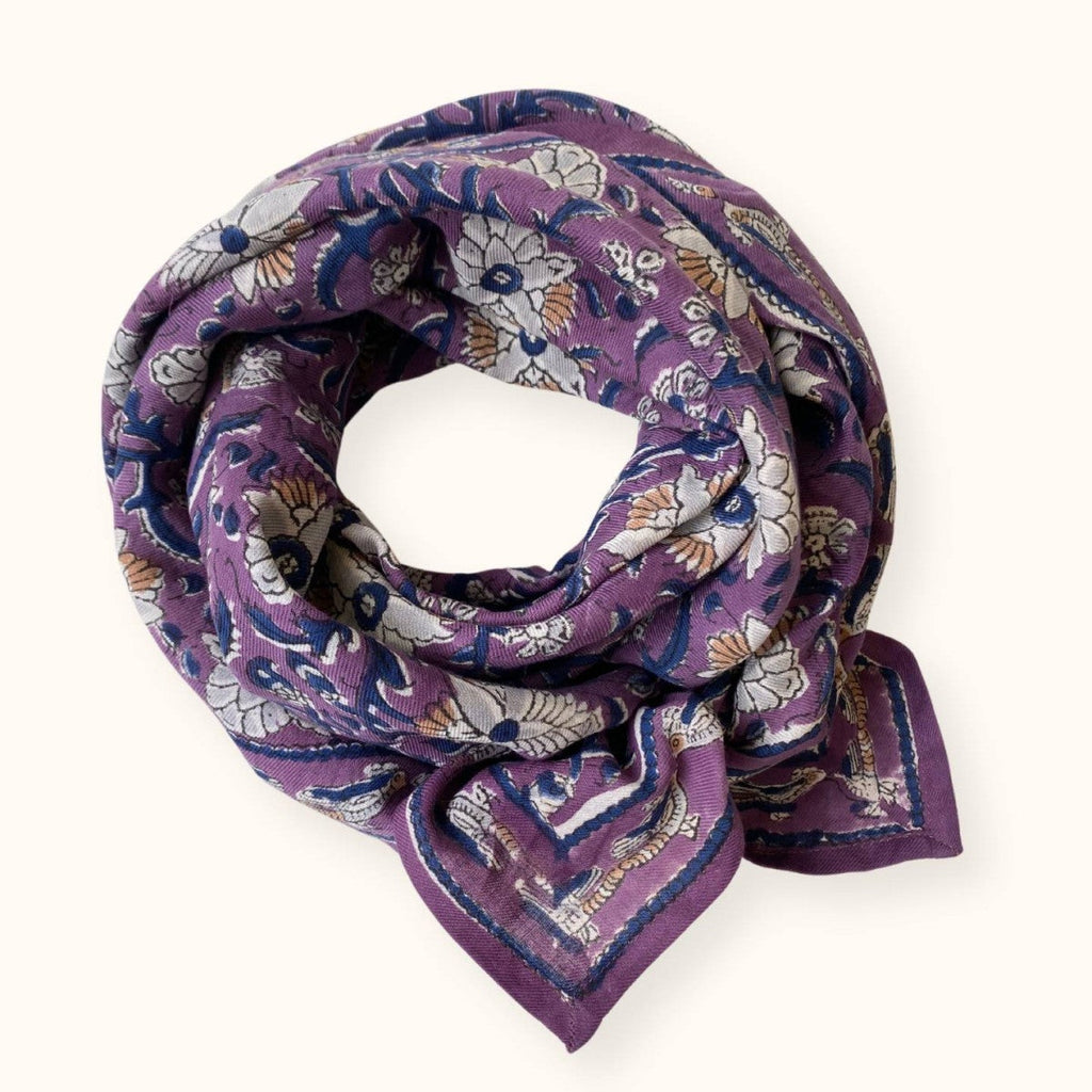 Foulard Latika Bird Violet - Apaches Collections