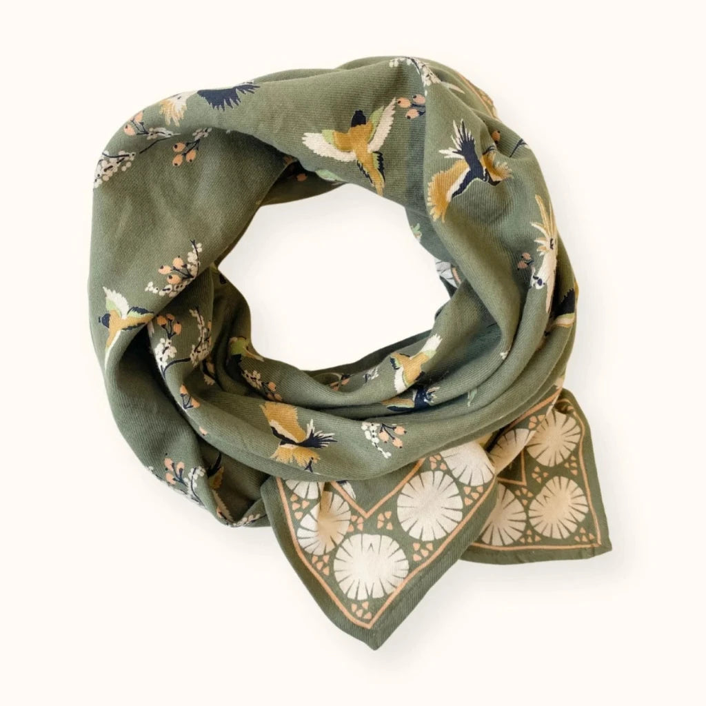 Foulard Latika Cerisier Eucalyptus - Apaches Collections