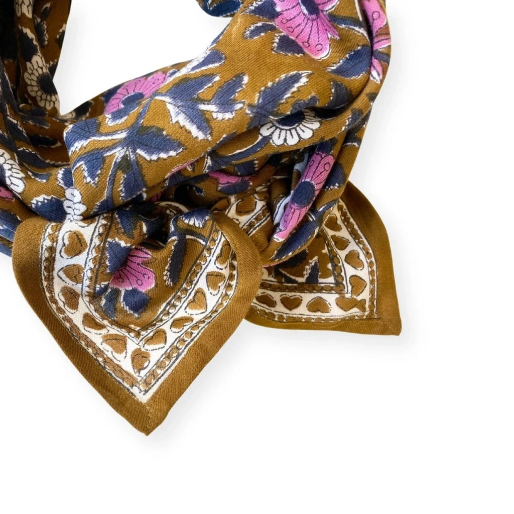 Foulard Latika Cœur Tapenade - Apaches Collections