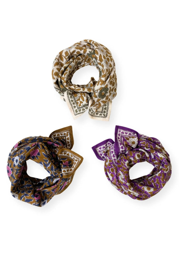 Foulard Latika Cœur Violet - Apaches Collections