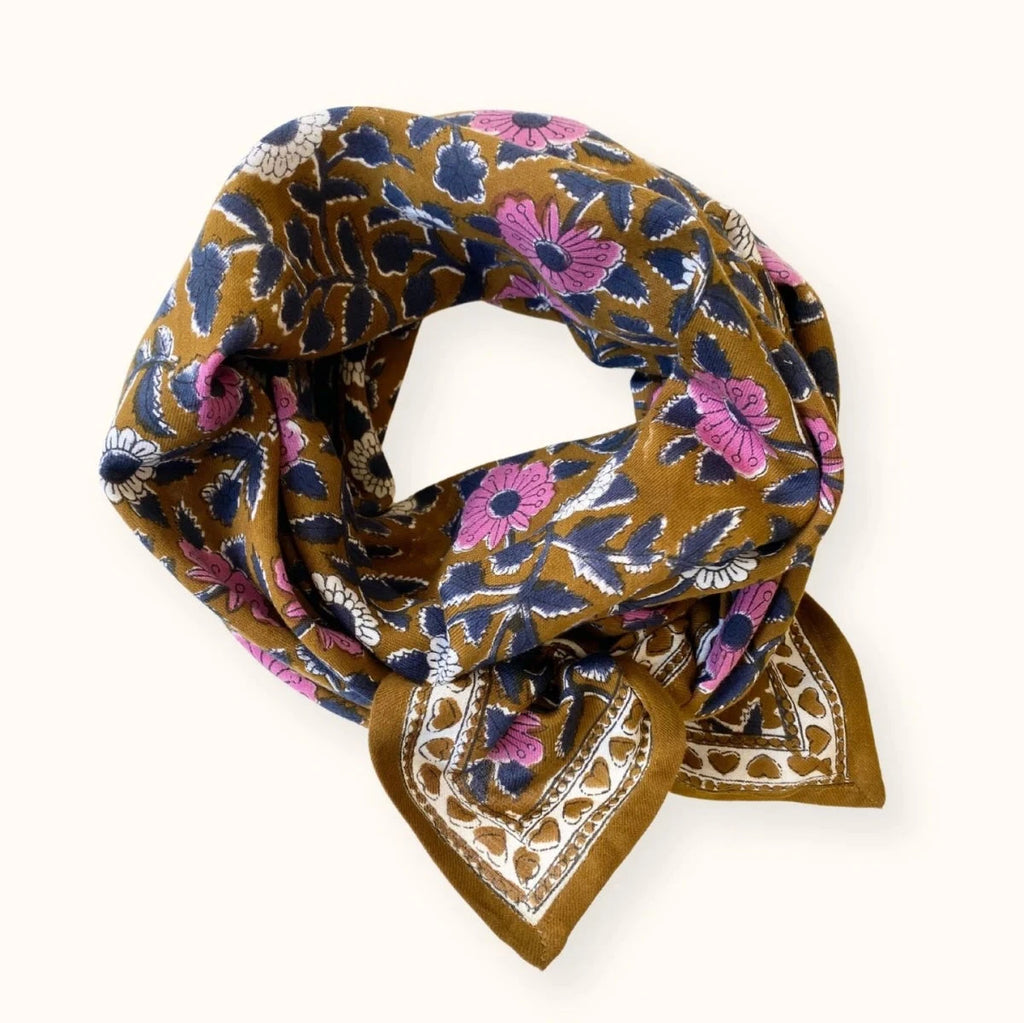 Foulard Latika Cœur Tapenade - Apaches Collections