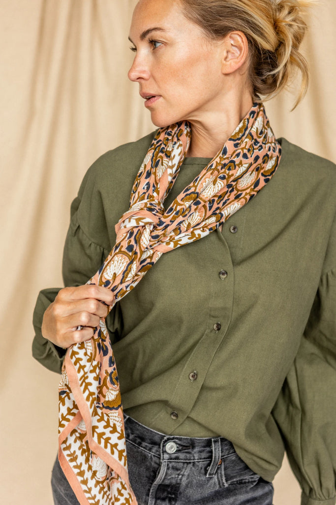 Foulard Latika Éventail Blush - Apaches Collections