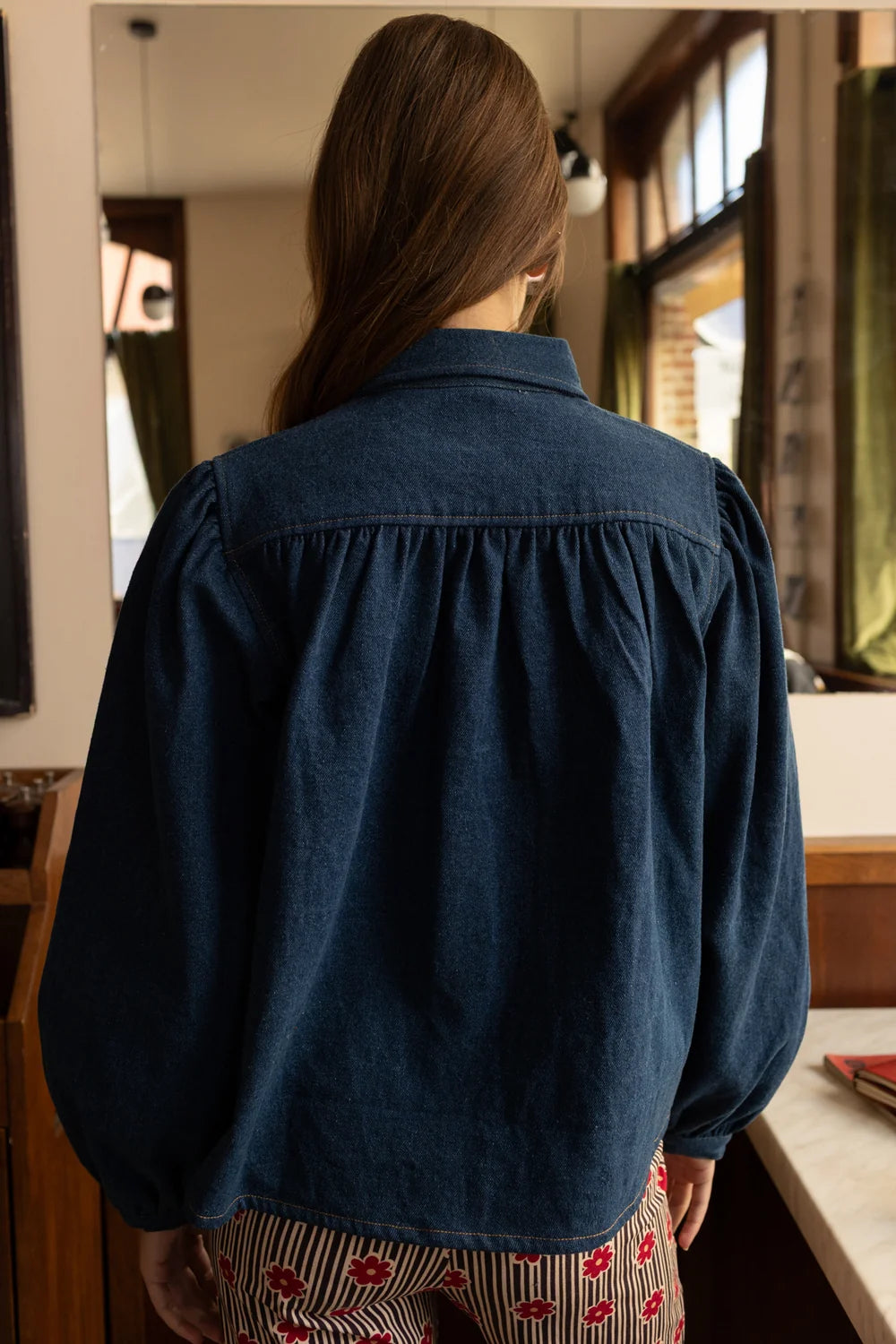 Blouse Bindiya Denim Foncé - Apaches Collections