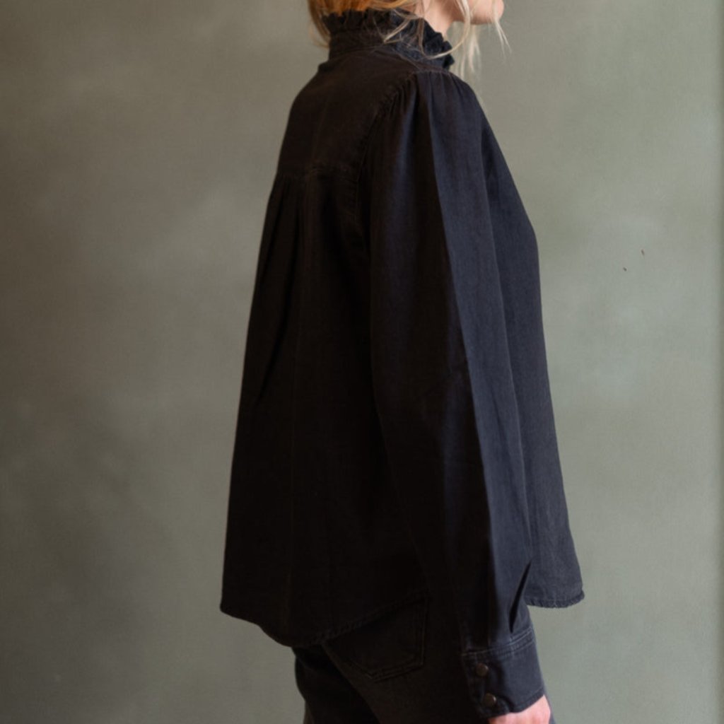 Blouse Inès Denim Noir - Marlot Paris