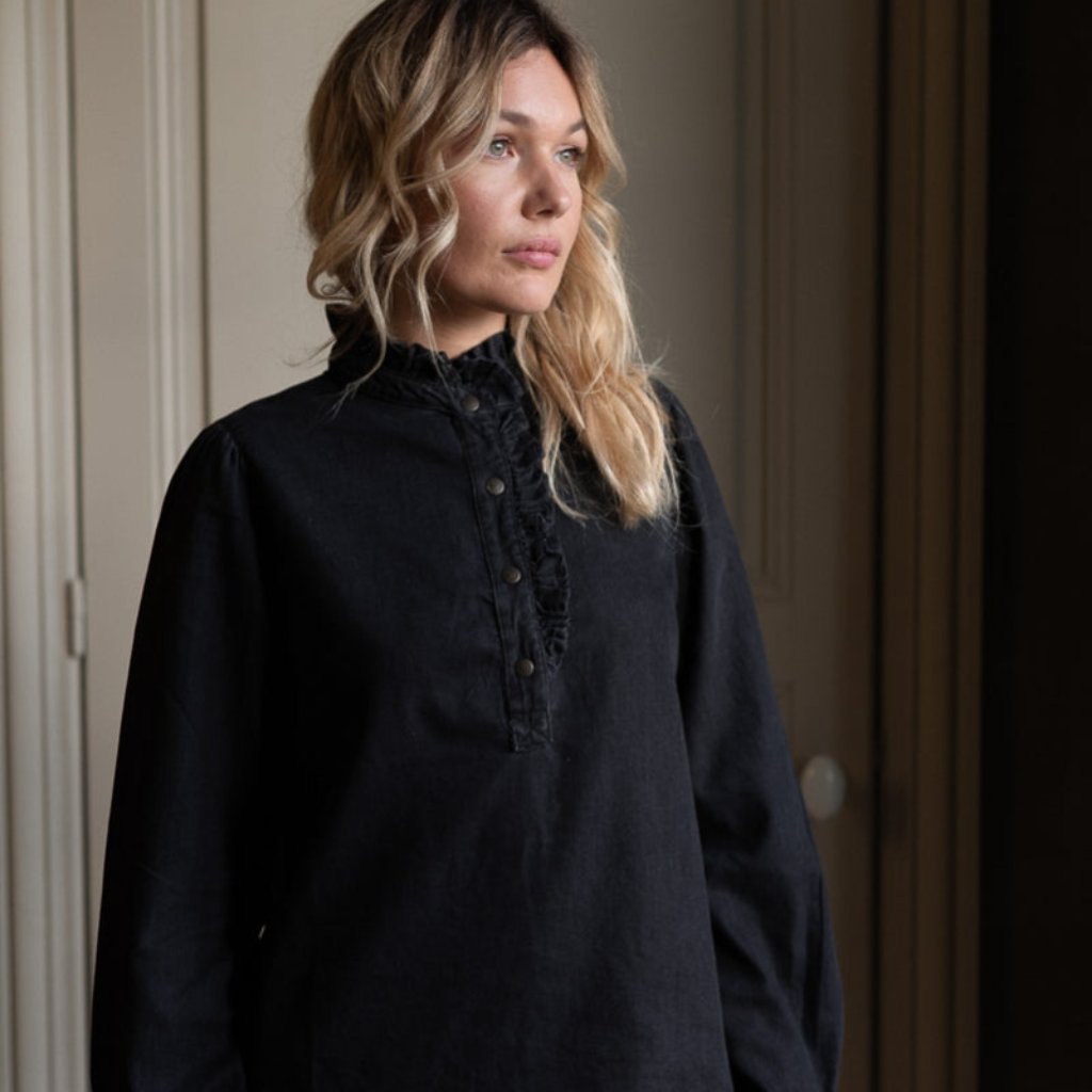 Blouse Inès Denim Noir - Marlot Paris