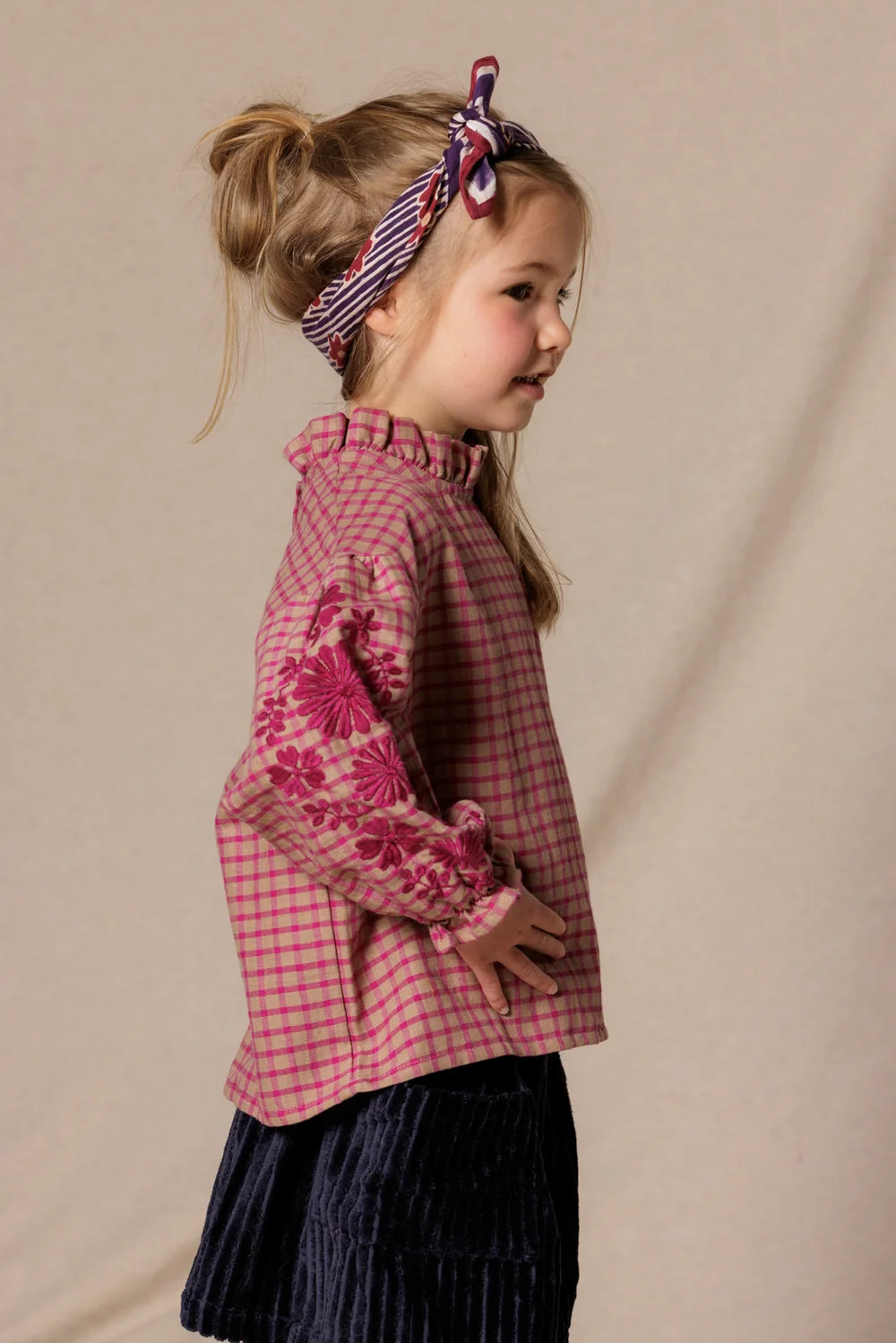 Blouse Tildab Khadi Groseille - Apaches Collections