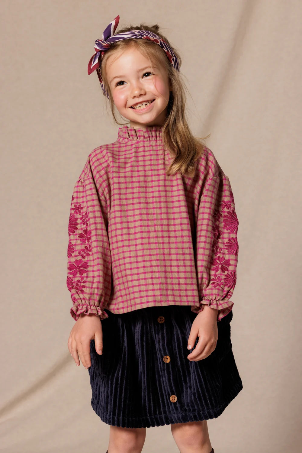 Blouse Tildab Khadi Groseille - Apaches Collections