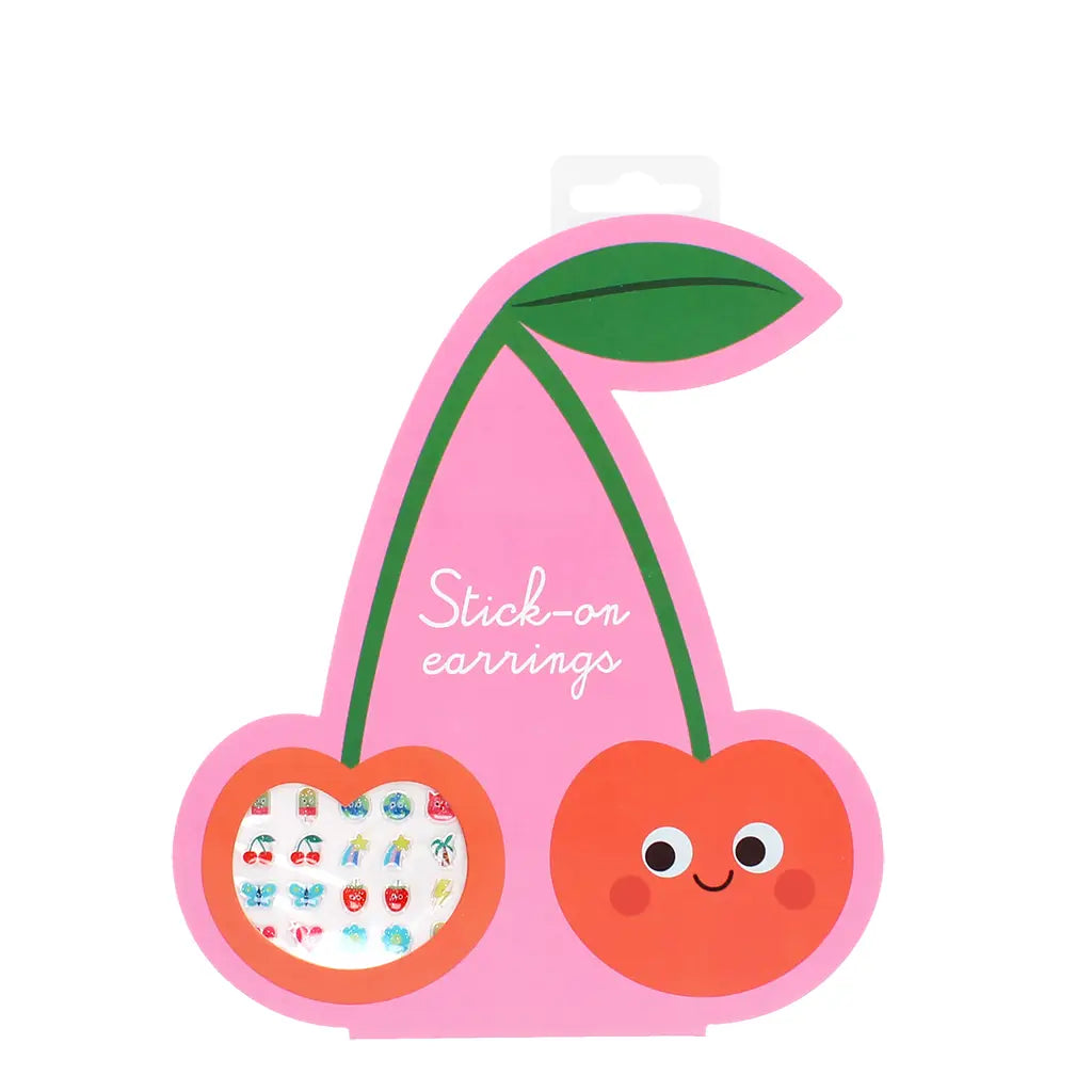 Boucles d'Oreilles Autocollantes Cerise - Rex