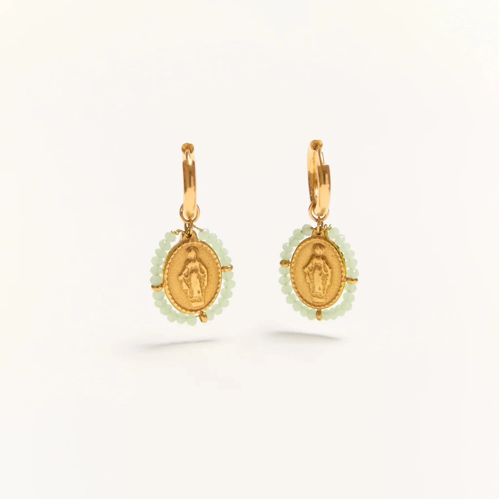 Photo de boucles d oreilles santa maria vert d eau palas 1 par Les Biscottes