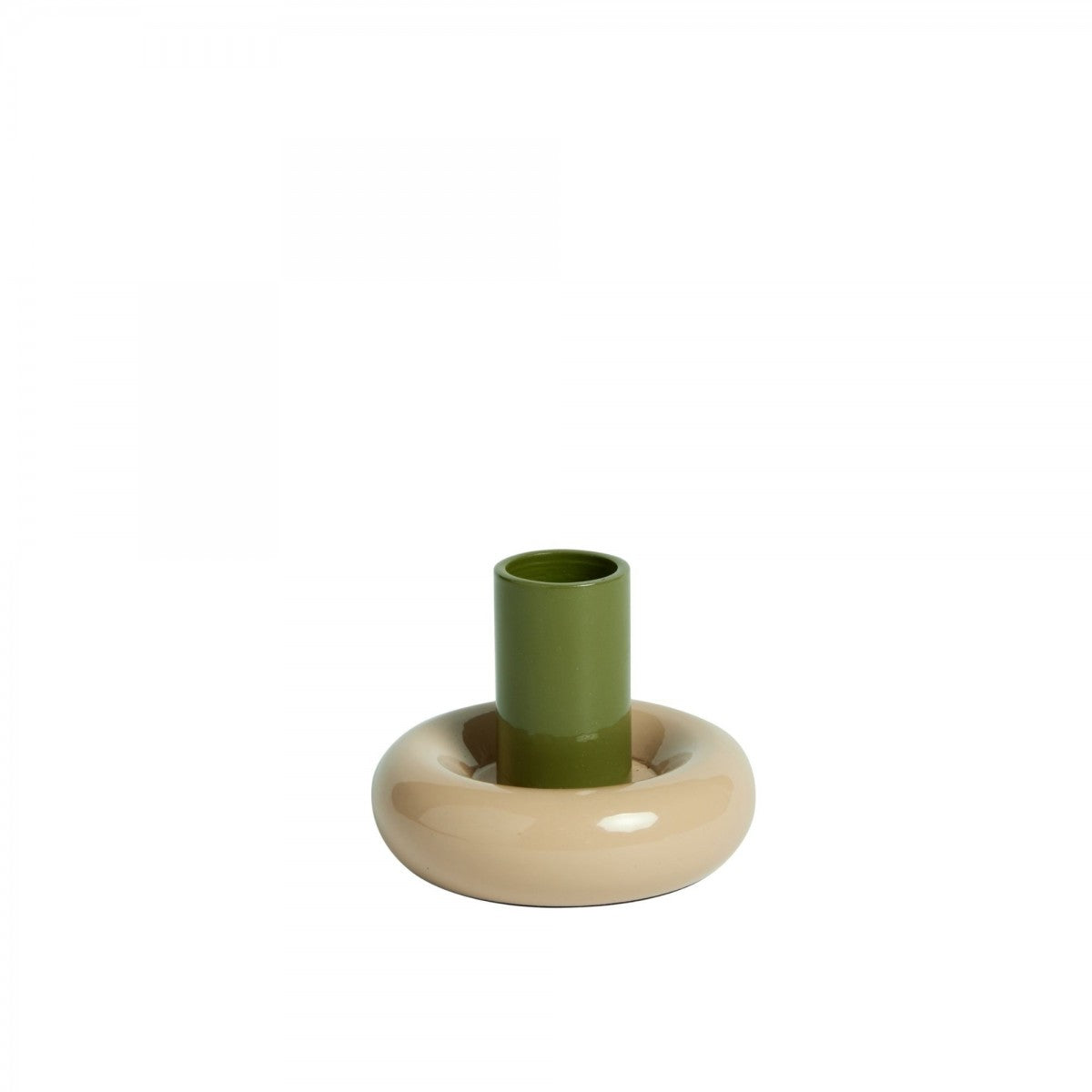 Bougeoir Donut S Kaki - Bonheur du Jour