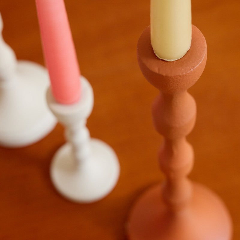 Bougeoir Solar 15cm Terracotta - Bonheur du Jour