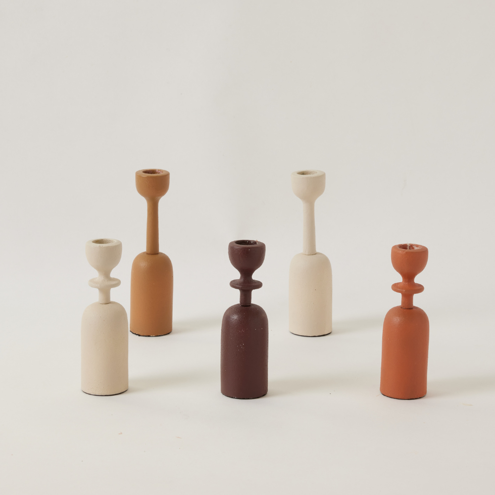 Bougeoir Terra 14 cm Violine - Bonheur du Jour