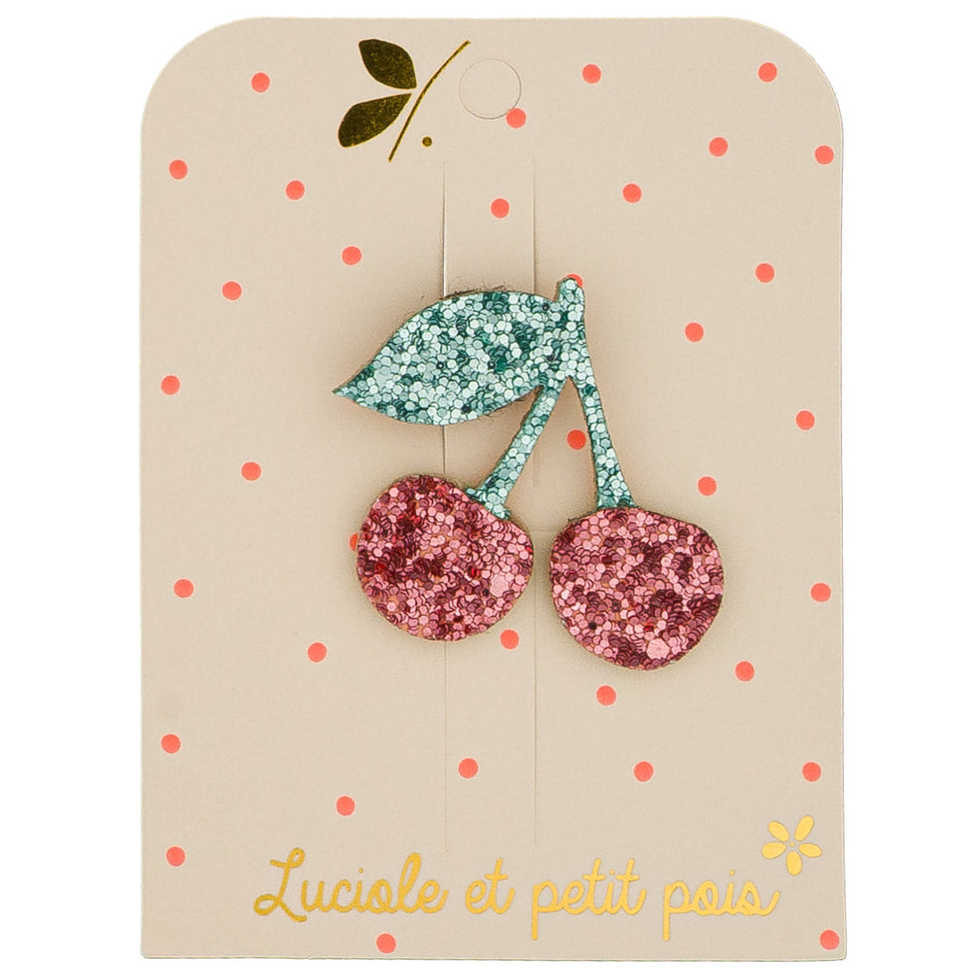 Broche Cerise - Luciole et Petit Pois