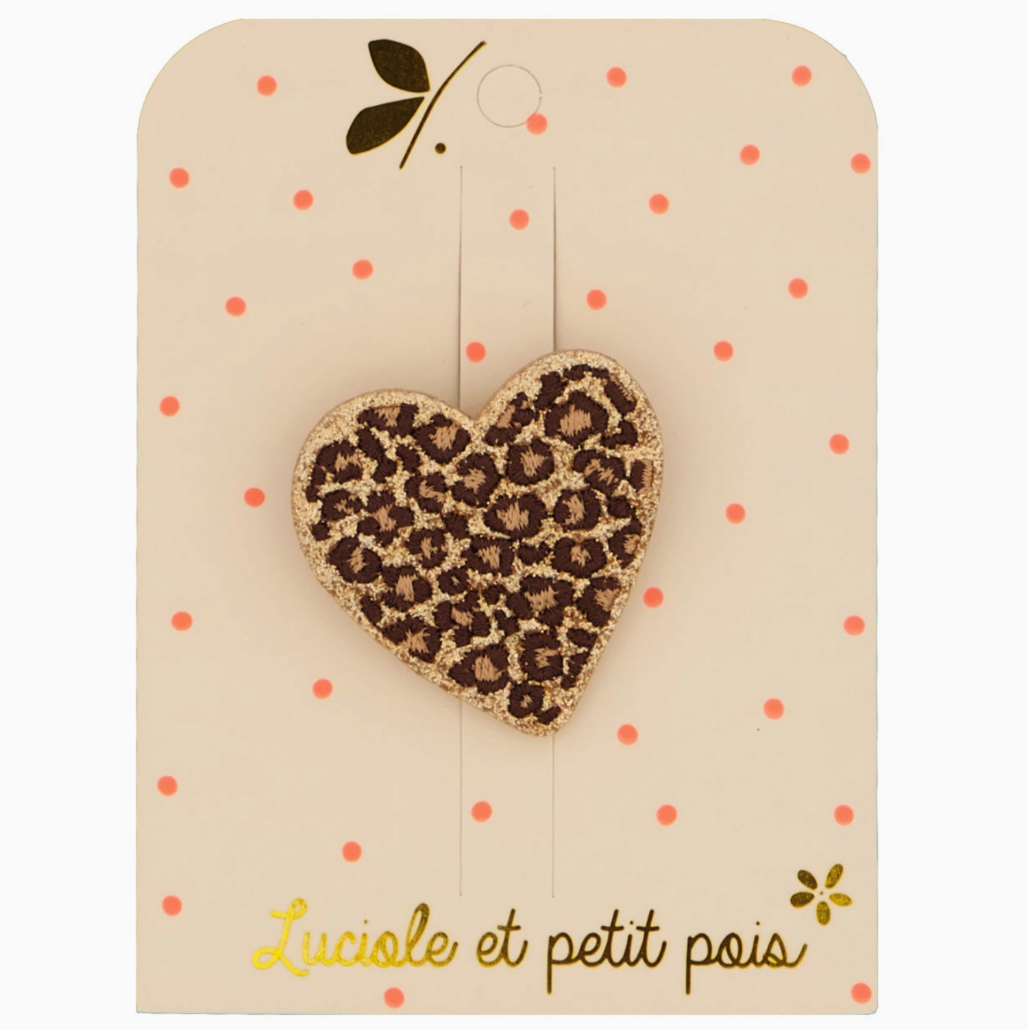 Broche Cœur Léopard - Luciole et Petit Pois