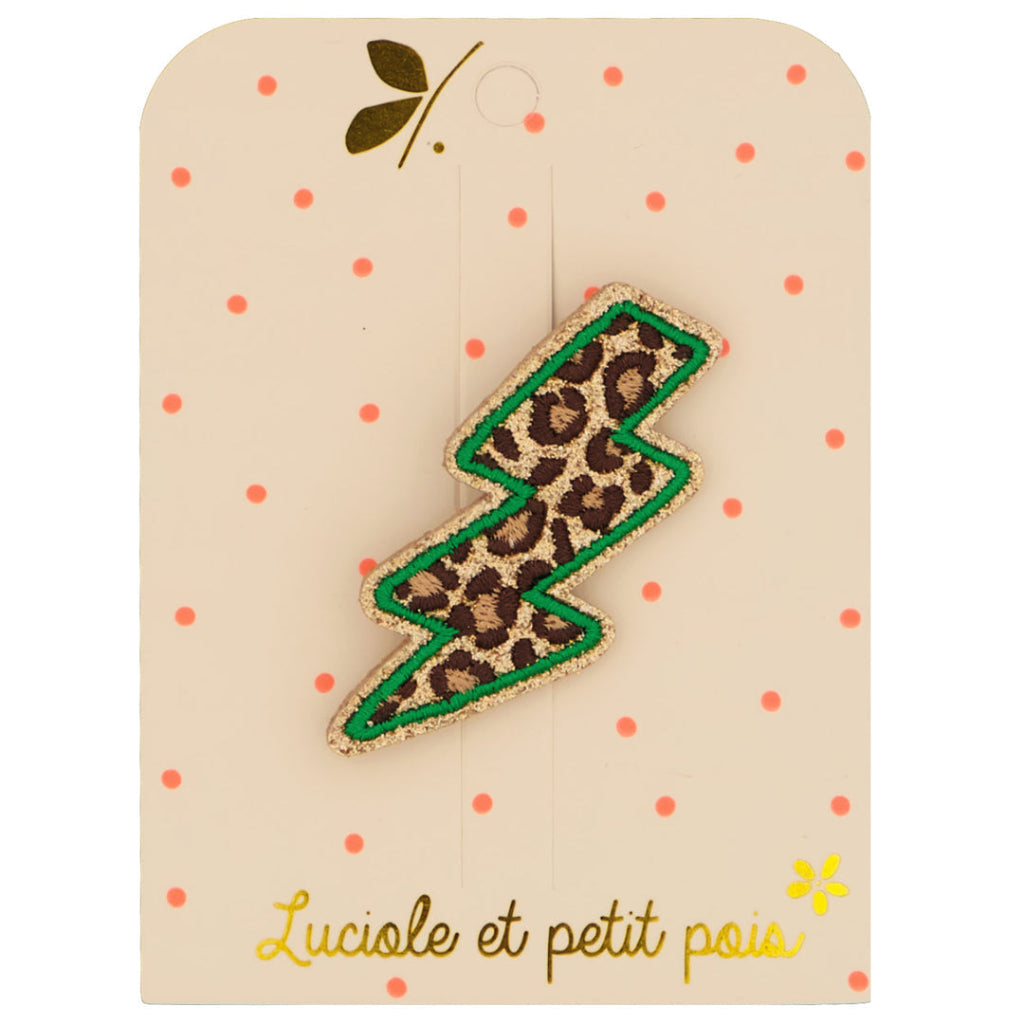 Photo de broche eclair leopard luciole 1 par Les Biscottes